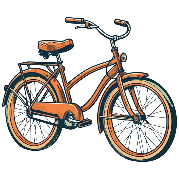 Милая Езда Велосипеде Скоростью Весело Значок Изолирован — стоковый вектор