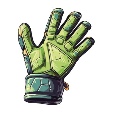 Sports glove for soccer icon isolated clipart