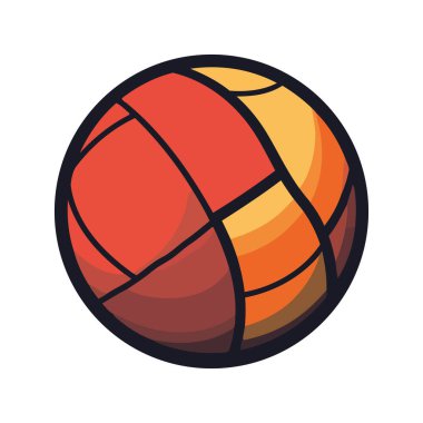 Spor el topu ekipmanı simgesi izole edildi