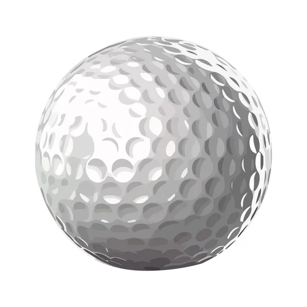 Golf Topu Izole Edildi Salıncak Simgesi Için Hazır — Stok Vektör