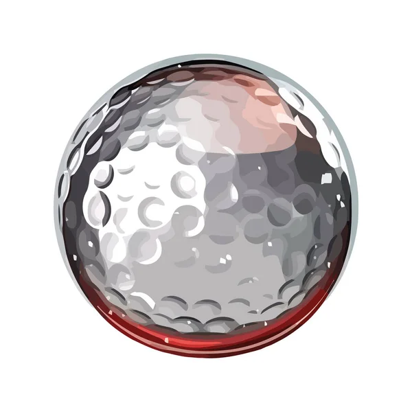 Golfball Ikone Bereit Für Schwung Ikone — Stockvektor
