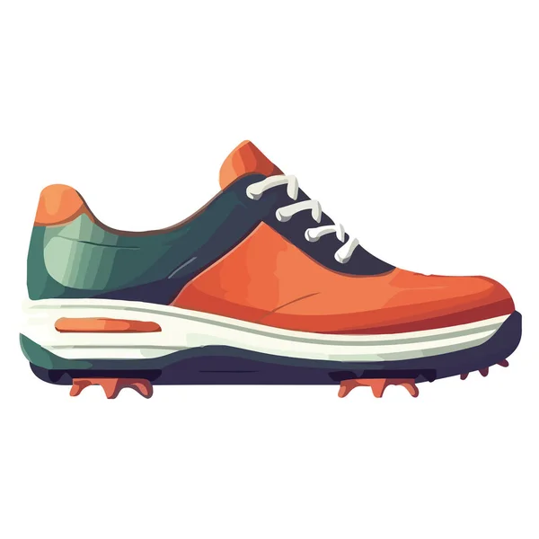 Modern Spor Ayakkabı Ikonu Ile Kaslı Koşucu Izole — Stok Vektör