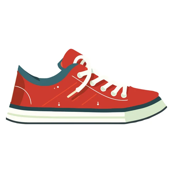 Kırmızı Spor Ayakkabı Modern Atletik Moda Ikonunu Sembolize Eder — Stok Vektör