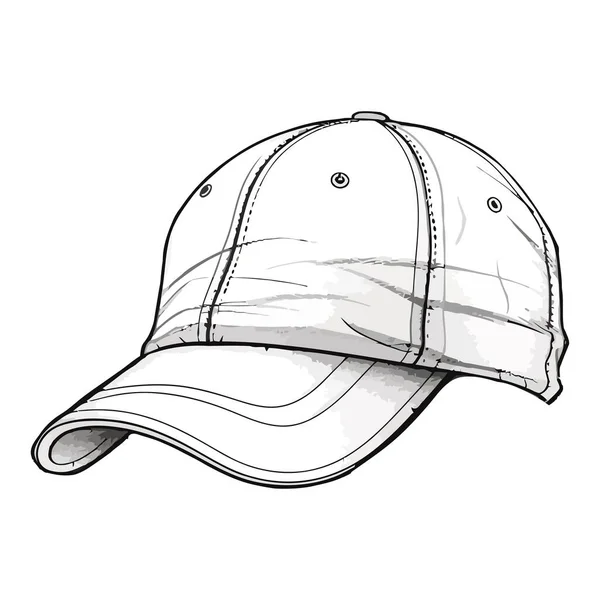 Conception Casquette Baseball Moderne Sur Fond Blanc Icône Isolé — Image vectorielle