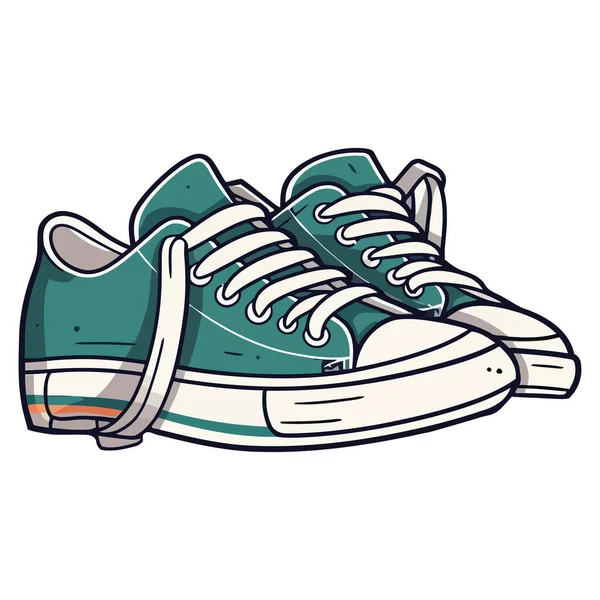 Дизайн Спортивной Обуви Современный Образ Жизни Икона Изолированы — стоковый вектор