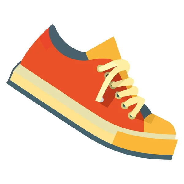 Желтая Спортивная Обувь Символизирует Изолированную Иконку Активности — стоковый вектор
