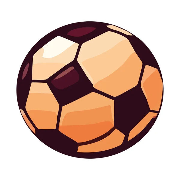 Piłka Nożna Symbolizuje Ikonę Konkurencji Izolowane — Wektor stockowy