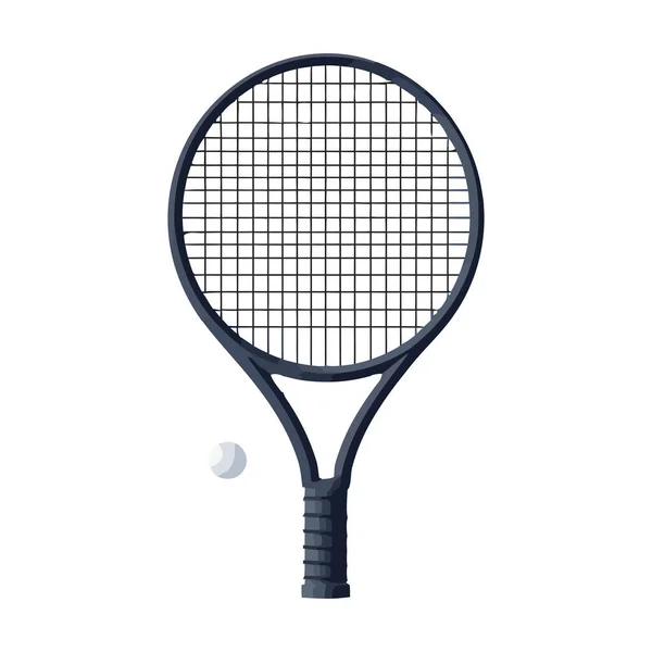 Tennisschläger Symbol Der Freizeitaktivität — Stockvektor