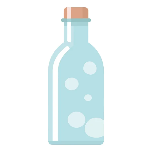 Frische Transparente Glasflasche Symbol Isoliert — Stockvektor