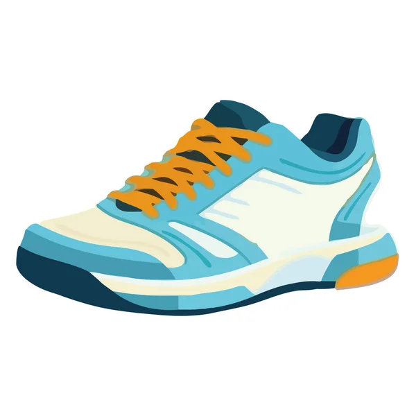 Conception Vectorielle Moderne Chaussures Sport Bleues Icône Isolée — Image vectorielle