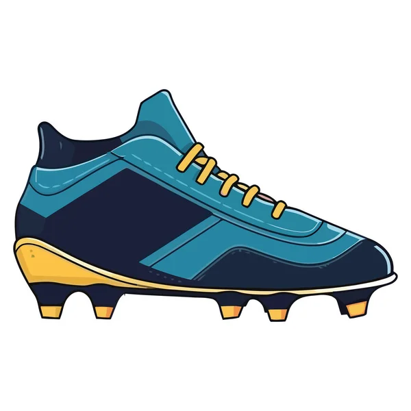 Sapato Esportivo Azul Ícone Moda Atlética Moderna Isolado — Vetor de Stock