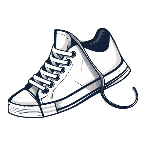 男用现代运动鞋被隔离的象征 — 图库矢量图片