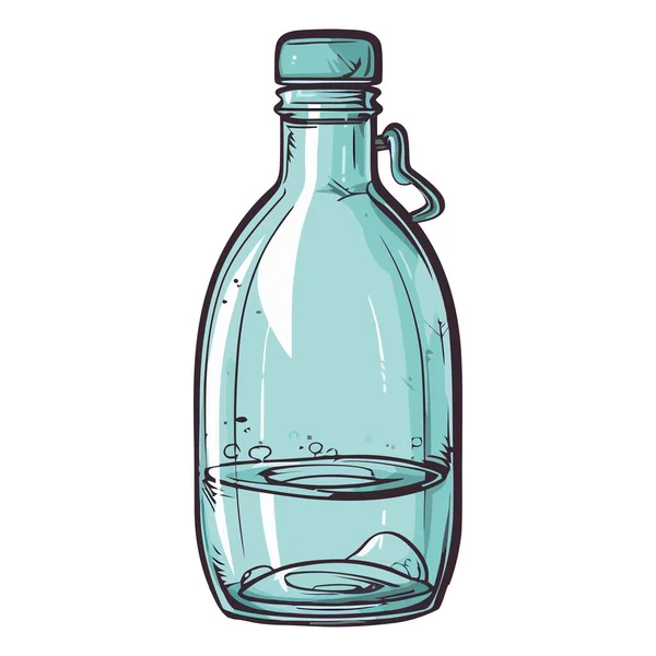 Flaska Ikon Natur Produkt Ikon Isolerad — Stock vektor