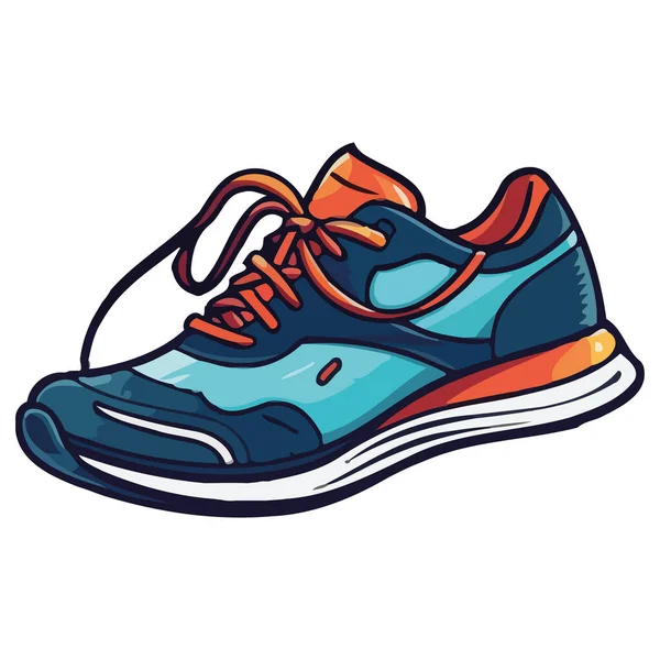 Modern Spor Ayakkabıları Sağlıklı Yaşam Tarzını Sembolize Eder — Stok Vektör