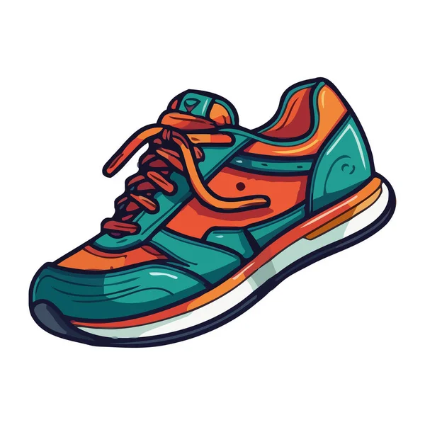 Koşu Ayakkabıları Rekabet Simgesini Sembolize Eder — Stok Vektör