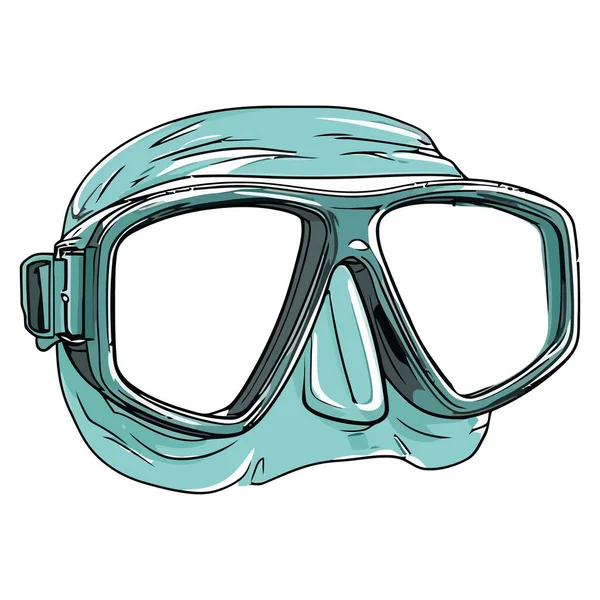 Summer Adventure Scuba Diving Underwater Icon Isolated — Stock Vector