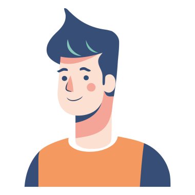 Bir kişi beyaza gülümsüyor.