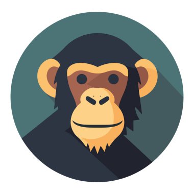 Çemberde yalnız oturan sevimli maymun maskotu.