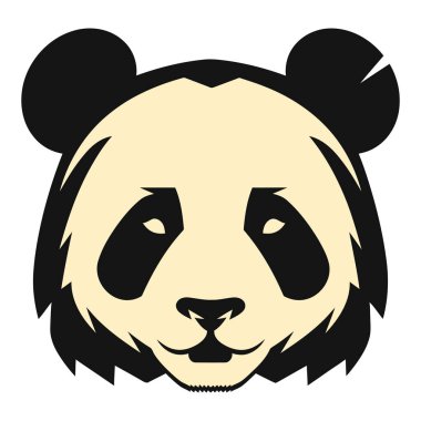 Şirin panda tasarımı çizimi izole edildi