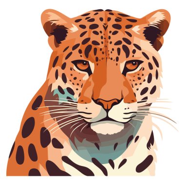 Beyaz üzerinde benekli çita tasarımı