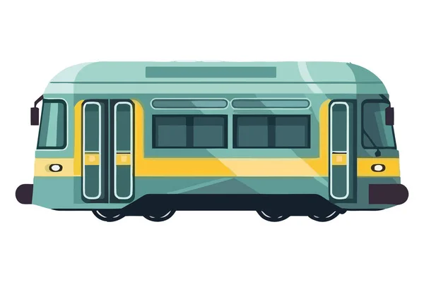 Ícone Design Ônibus Verde Isolado — Vetor de Stock
