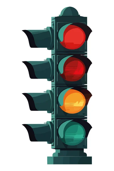 Stop Crosswalk Isolated — Stock Vector