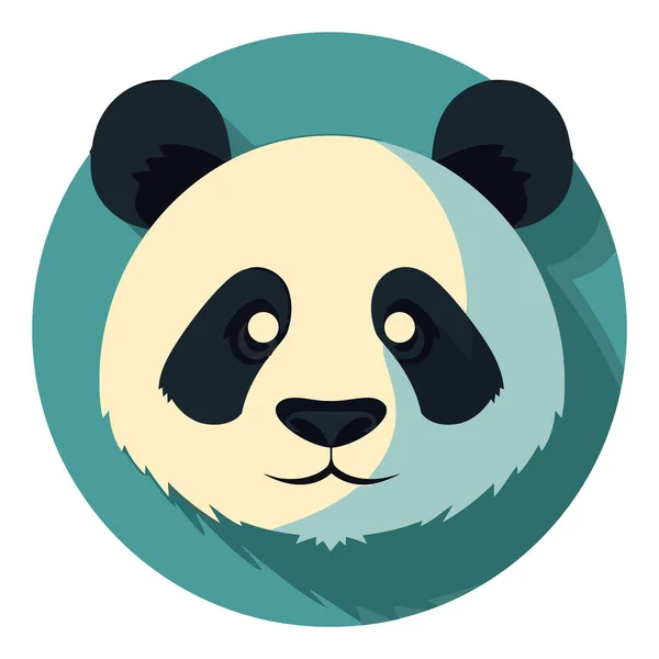 Şirin Panda Tasarımı Simgesi Izole Edildi — Stok Vektör