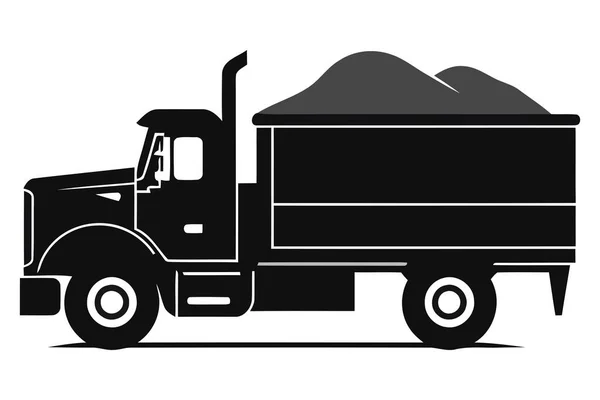 Camion Consegna Container Pesanti Bianco — Vettoriale Stock
