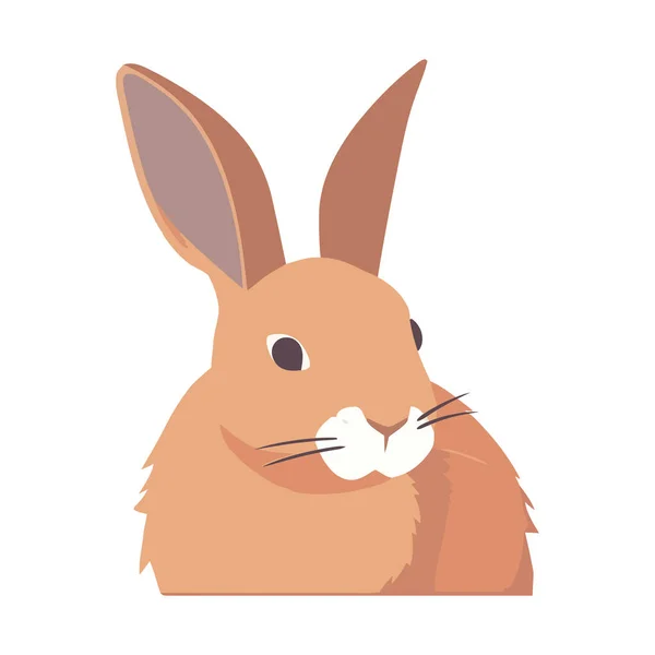 Пушистый Желтый Кролик Приносит Счастье Радость Икона Изолированы — стоковый вектор