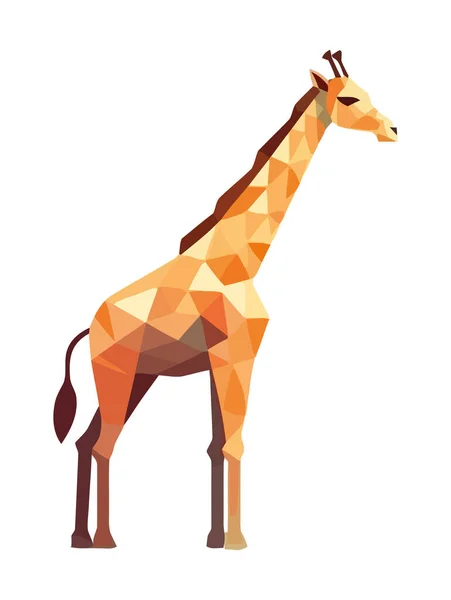 Geometrisches Giraffentier Abstraktes Mustersymbol Isoliert — Stockvektor