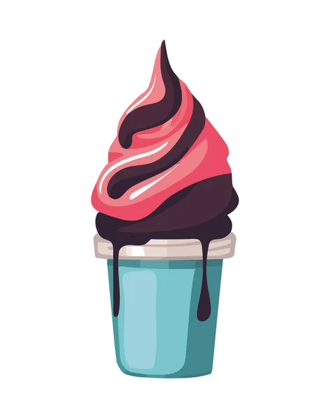 귀여운 아이스크림은 여름의 상징한다 — 스톡 벡터