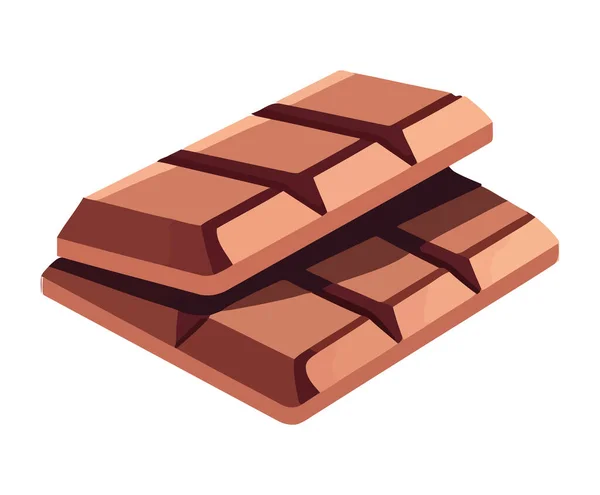 Ongezonde Chocolade Snoep Gastronomisch Dessert Snack Pictogram Geïsoleerd — Stockvector
