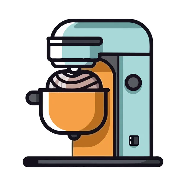Moderne Geschirr Gourmet Kaffeezubereitung Ikone Isoliert — Stockvektor