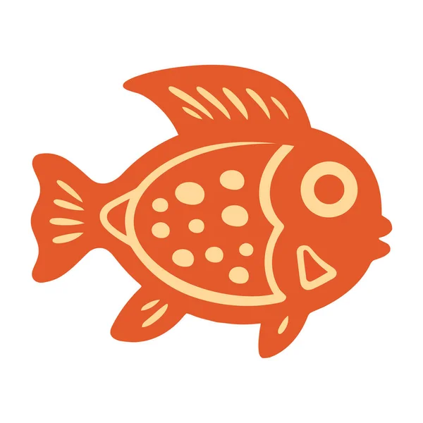 ปลาคาร พโคอ ายน าในสระ ไอคอนการตกแต งธรรมชาต — ภาพเวกเตอร์สต็อก