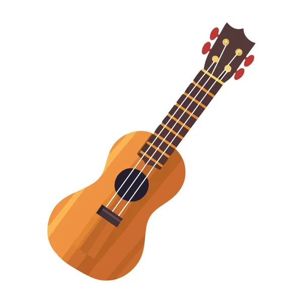 Acoustic Guitar Symbolizes Musical Celebration Icon Isolated — Stock Vector