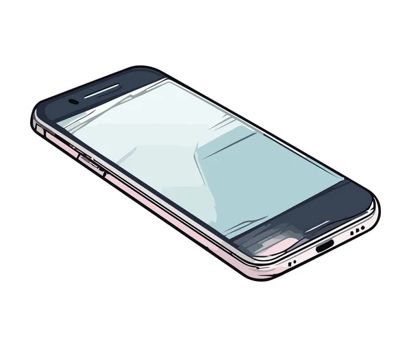 Bezdrátové Technologie Symbol Moderní Ikonu Smartphone Izolované — Stockový vektor