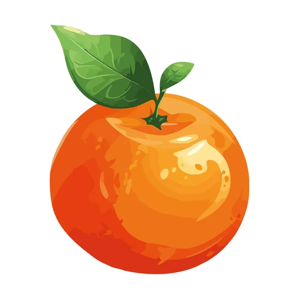 Сочный Апельсин Символизирует Свежесть Здоровье Икона Изолированы — стоковый вектор