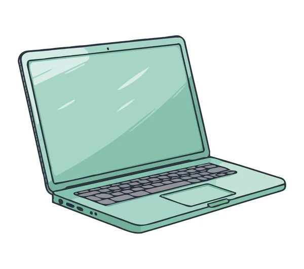 Laptop Drahtlose Technologie Auf Weißem Hintergrund Symbol Isoliert — Stockvektor