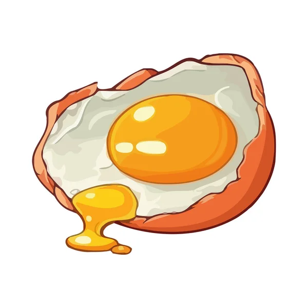 Frische Bio Eier Kochen Gourmet Ikone Isoliert — Stockvektor