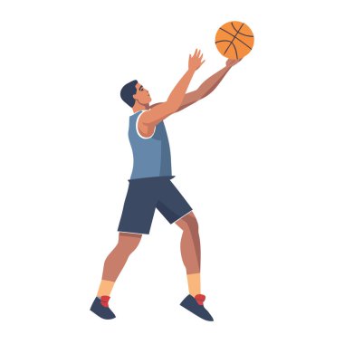 Basketbol sporu ikonu oynayan adam izole edildi