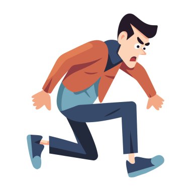 kızgın iş adamı avatar simgesi izole