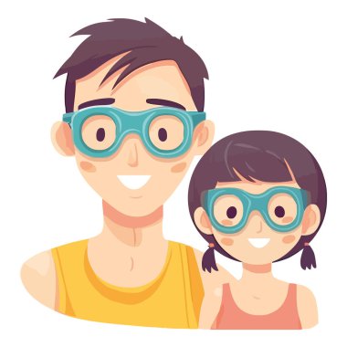 Erkek ve kız oyun oynuyor, yaz tatillerinin tadını çıkarıyorlar.