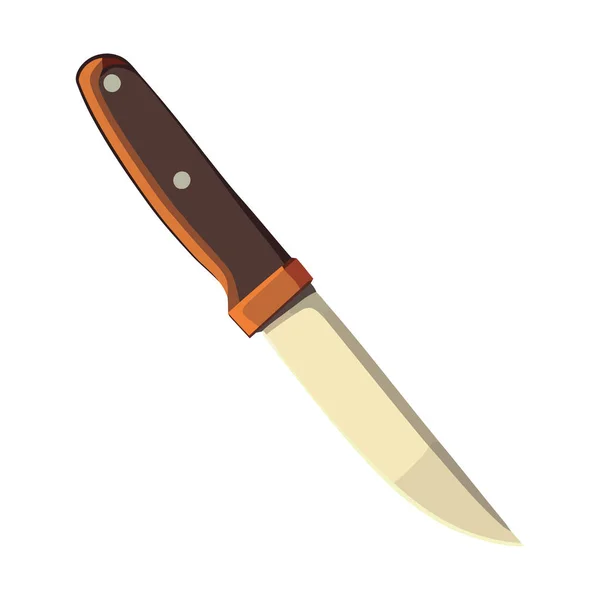 Sharp Steel Knife Icon Design Isolated — Stock Vector