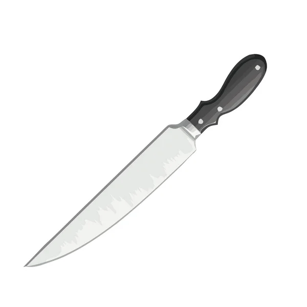 Çelik Bıçak Ikonu Izo Beyaz Arkaplan Tasarımı — Stok Vektör