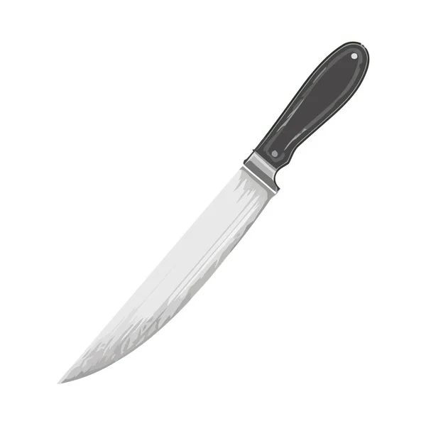 Дизайн Кухонного Ножа Серебра — стоковый вектор