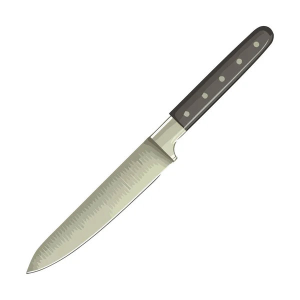 Резкий Металлический Иконка Ножа Изолированный Дизайн — стоковый вектор