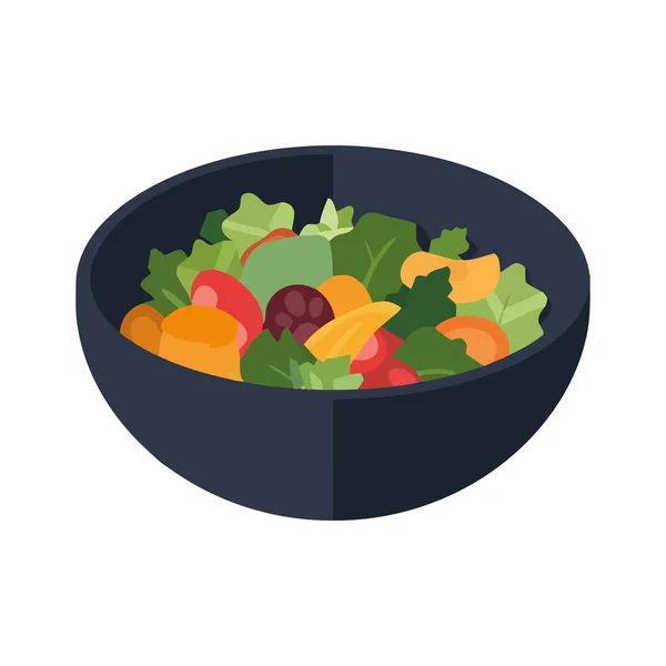 Υγιεινό Χορτοφαγικό Γεύμα Φρέσκα Βιολογικά Λαχανικά Εικονίδιο Απομονωμένο — Διανυσματικό Αρχείο