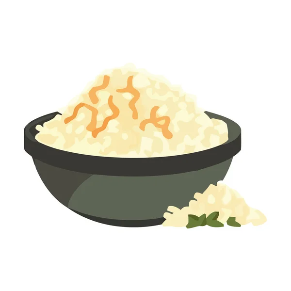 Vegetarian Risotto Healthy Herb Ingredient Icon Isolated — Stock Vector