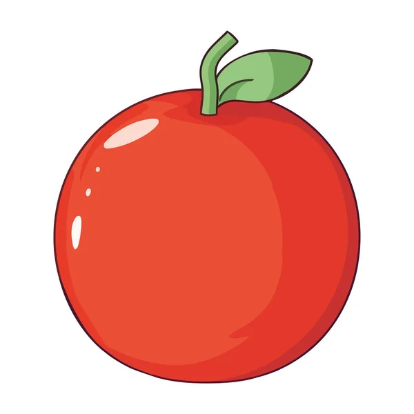 Świeże Pomidory Organiczne Symbol Zdrowego Odżywiania Ikony Izolowane — Wektor stockowy