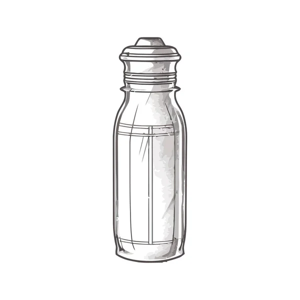Transparent Glass Jar Fresh Liquid Refreshment Icon Isolated — Stock Vector